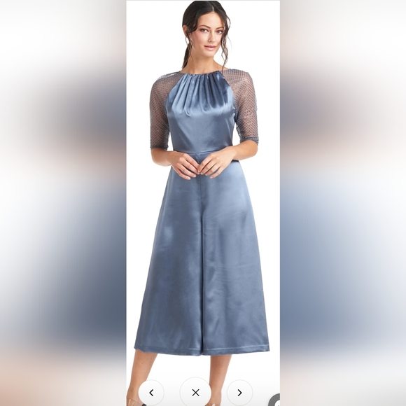 JS COLLECTIONS Leila Raglan Sleeve Jumpsuit Size 10 Aegean Blue NWT - Picture 6 of 12